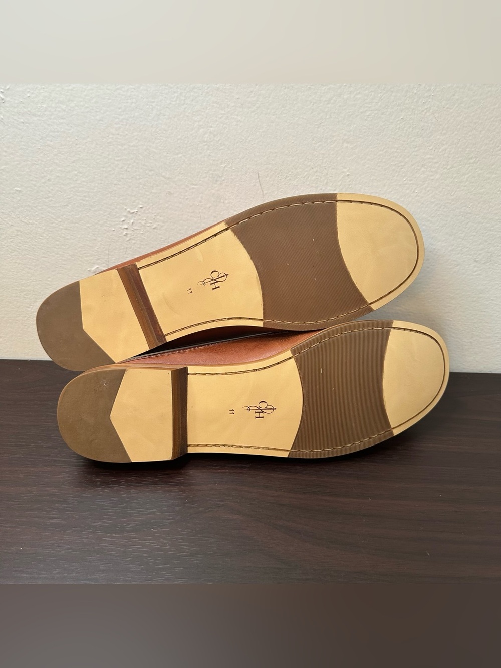 Cole Haan Brown Leather Ryan Mule Loafers, Size 11, Slip-On Flat Shoes, Preppy - Picture 11 of 16